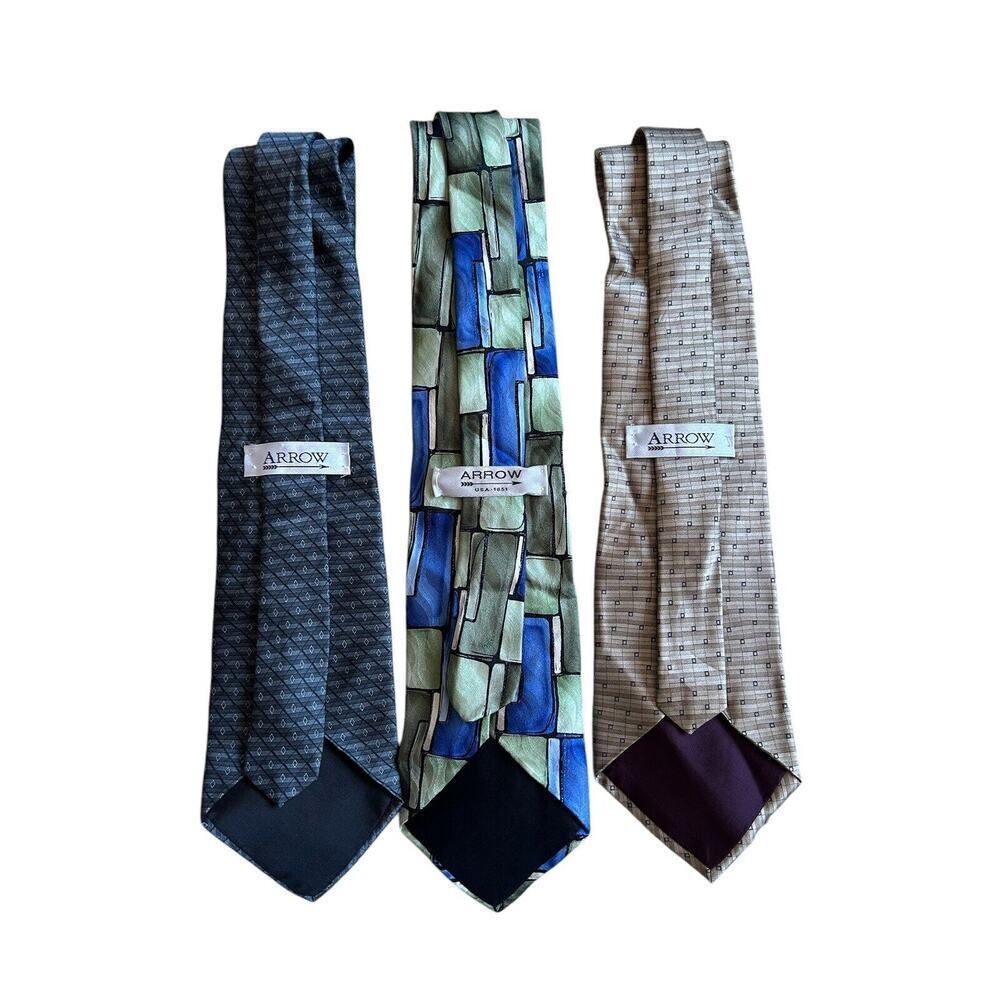 3 Arrow NWOT Men’s Neckties Silk Ties Name brand Suit Accessories Professional
